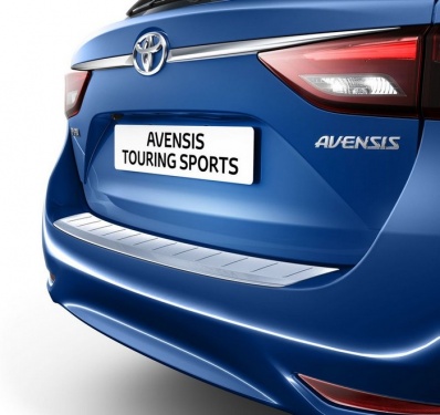 Toyota Avensis Tourer 2015 Onwards Rear Bumper Protection Plate Brushed Steel - PW178-05002