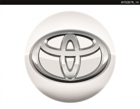 Genuine Toyota Aygo 2014 Onwards White Flash Centre Cap - PZ406986702E