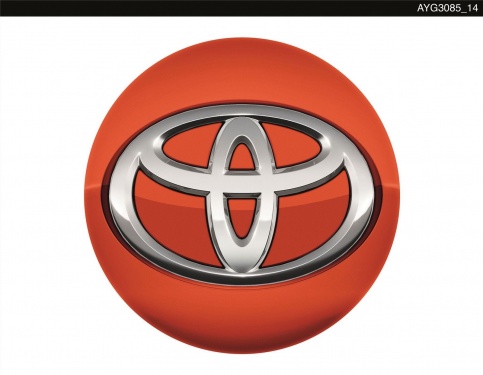 Genuine Toyota Aygo 2014 Onwards Orange Twist Centre Cap - PZ406986702H